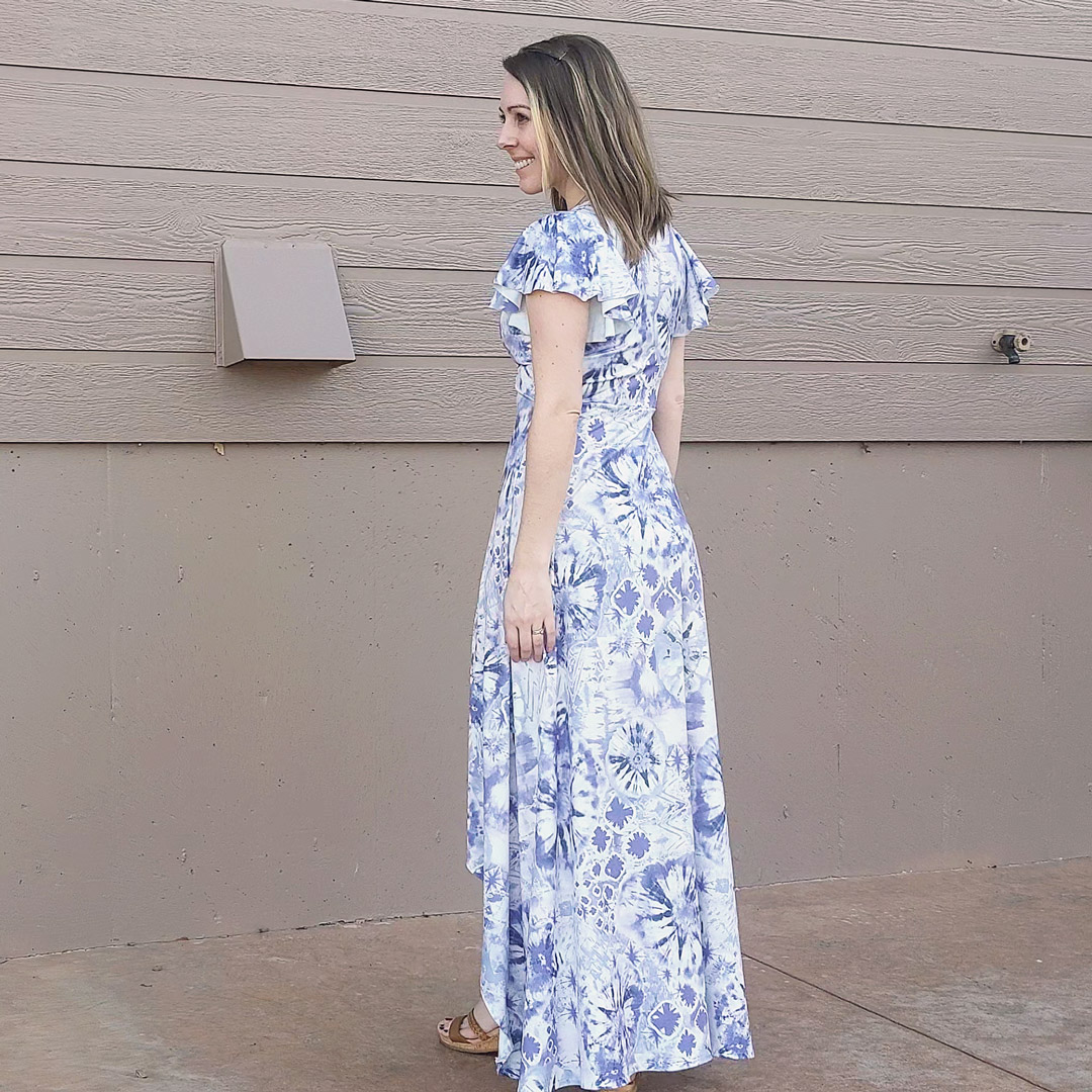 Deborah J Sews | Altered Flounce Sleeve on the Be Dreamy Dress ...